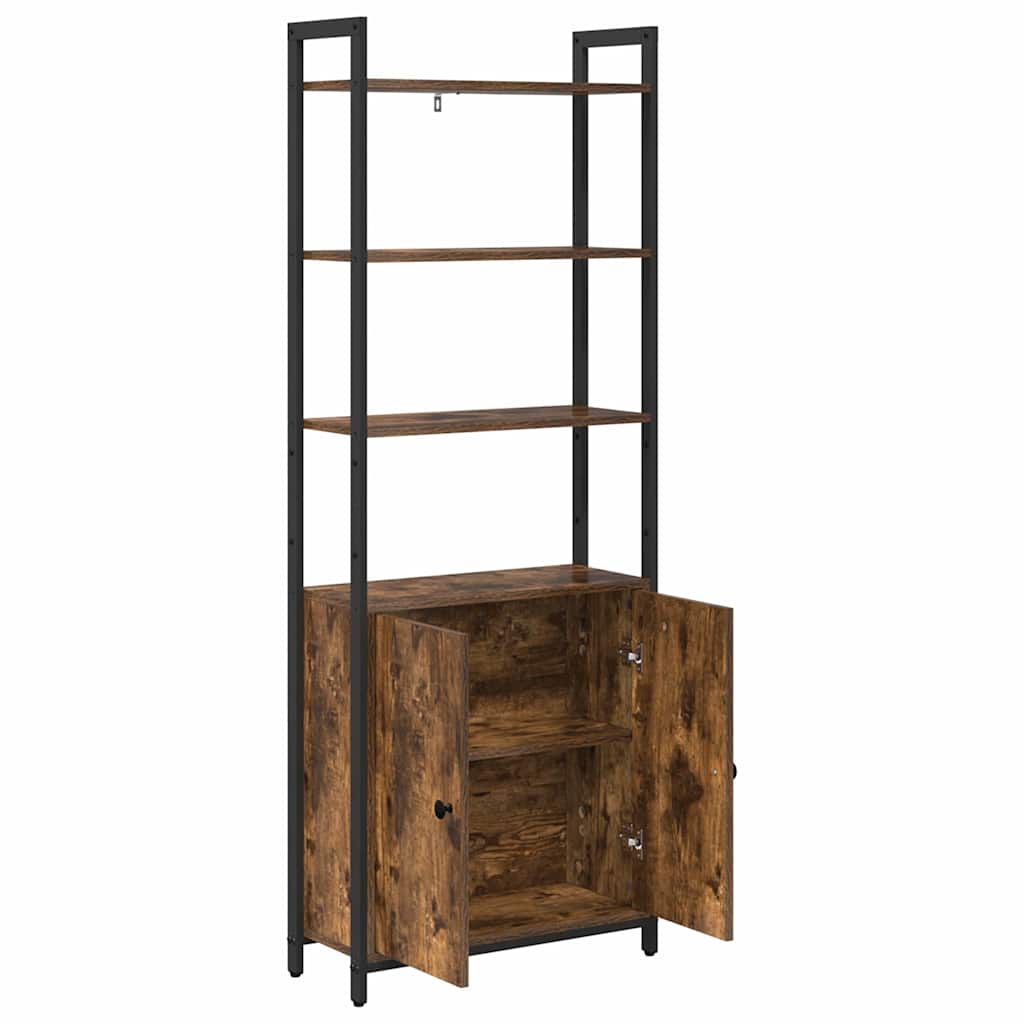 Bookshelf Smoked Oak 60 x 24 x 161 cm Engineered Wood
