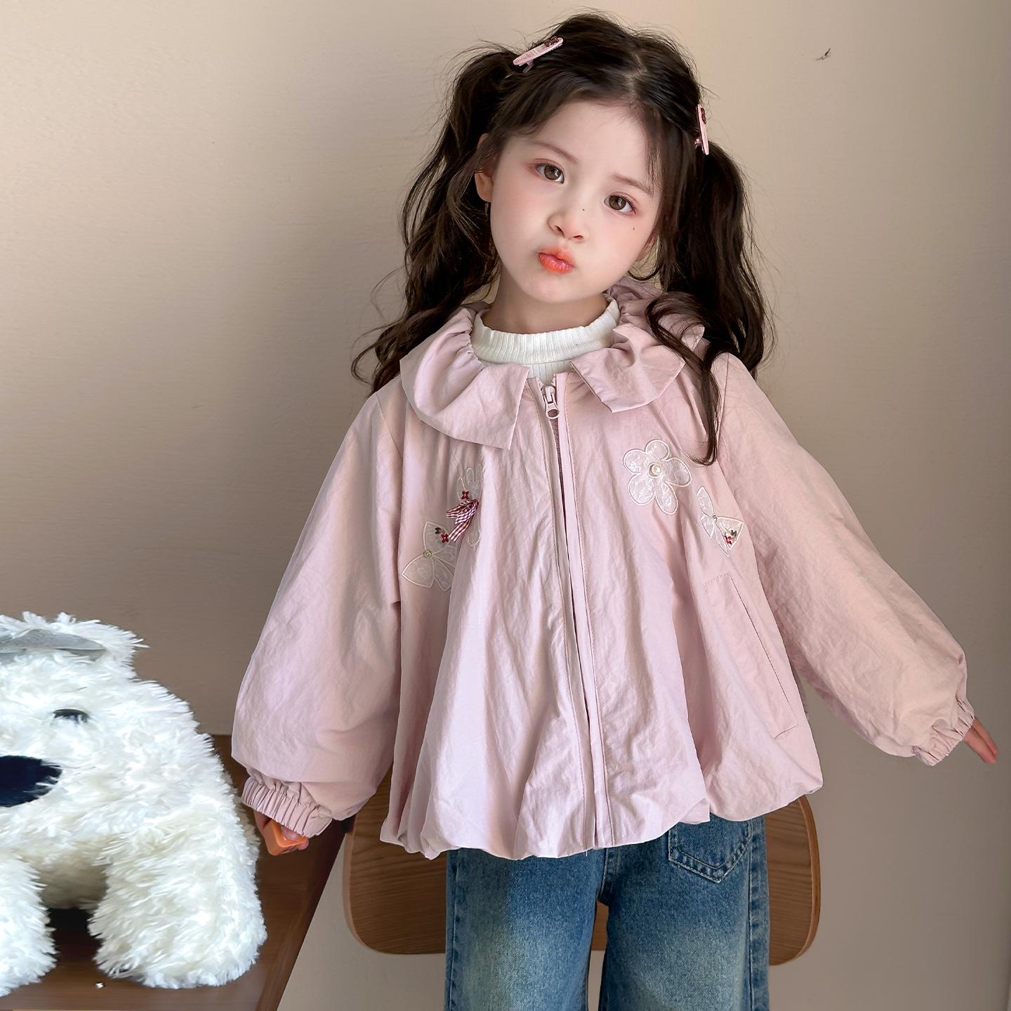 

Модная куртка для девочек весна/осень 2025 - Детская верхняя одежда нового стиля 140 cm розовый