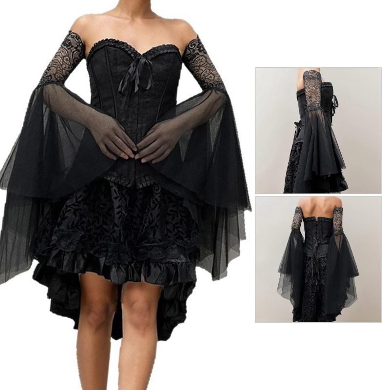Victorian Flared Arm Sleeves Coverage For Gothic Costume Halloween Event Theme Stage Performances and Evening Party