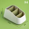 Remote Control Holder 4 Slot Desktop Storage Box Trapezoidal Basket Stationery Organizer Case Home Hotel Decor