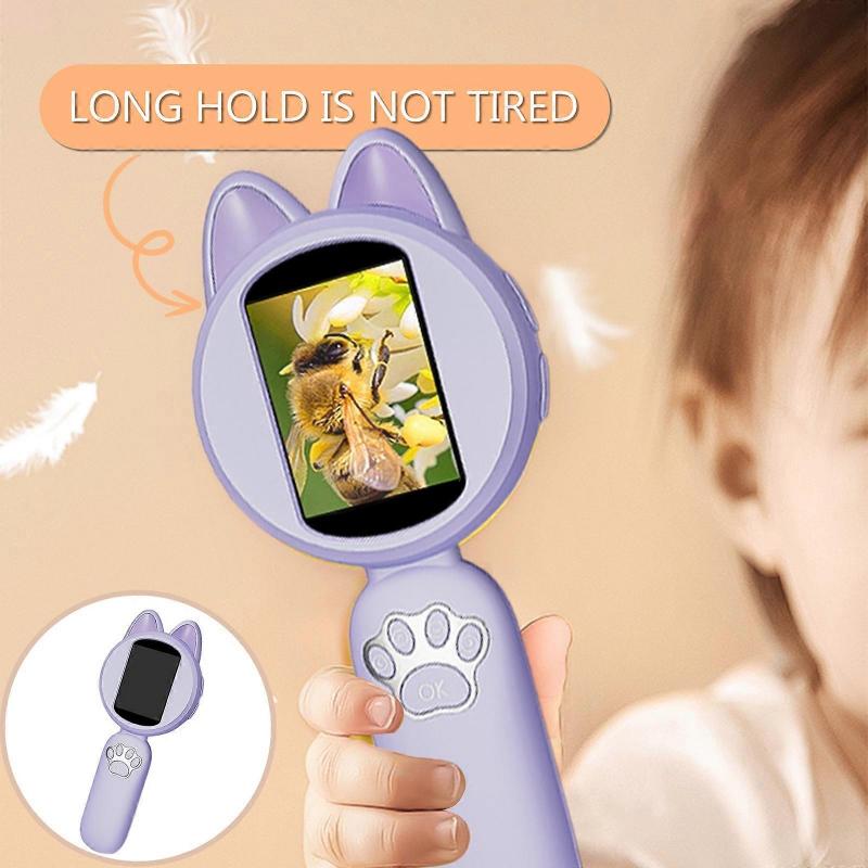 Adjustabl Magnification Digital Viewer Digital Scope Colorful Microscope Child Microscope for Exploring Everyday Object  Yellow