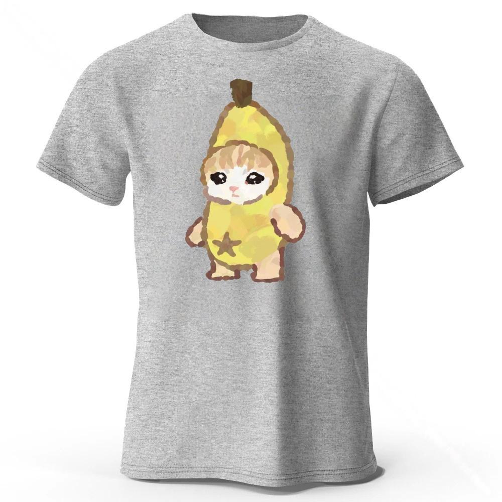 2026 Trendy Banana Kitten New Pure Cotton Short Sleeved Menwomen Daily Street Wear Plus Size Comfortable Casual Tshirt Top