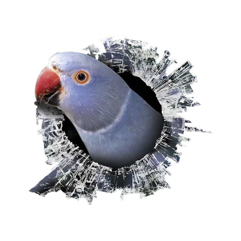 

Violet Ringneck 3D Break the Wall Car Sticker, Waterproof Vinyl Material Accessories, Interesting For Cars, Trucks, Motorcycles, Walls 15cm-Longest Side
