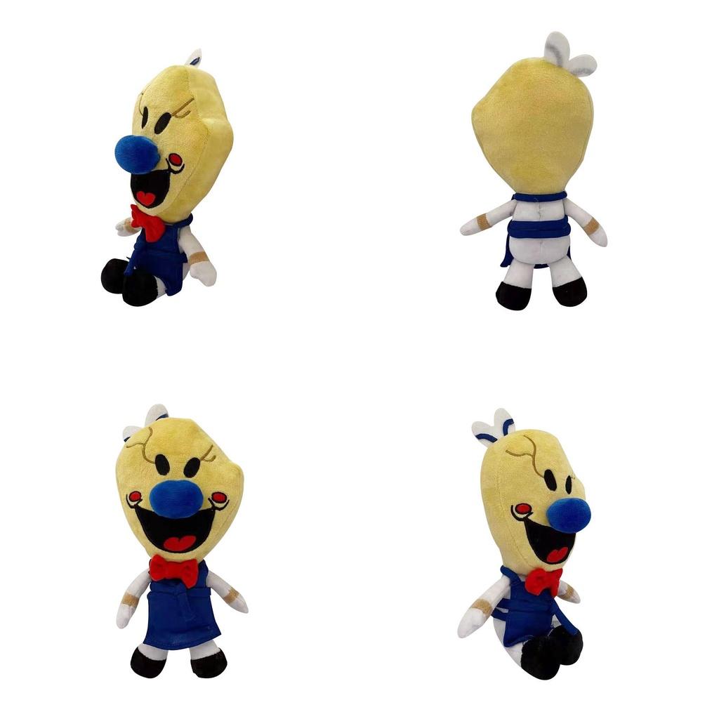 Adorable 25cm Ice Scream Rod Plush Toy Super Soft Stuffed Cartoon Horror Figure
