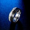 Titanium Steel Inlaid Zircon Carbon Fiber Supercar Ring Pendant