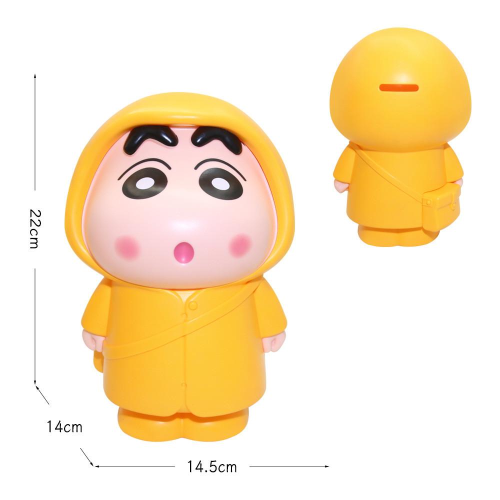 Style Unique Cartoon Raincoat Piggy Bank Featuring Xinxin Heart Design Gesture