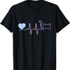 Heartbeat Cat Lover Shirt for Women Animal Cute Cat T-Shirt