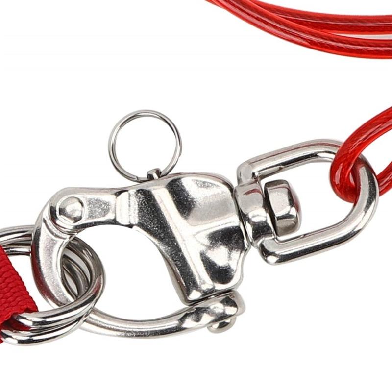 Underwater Diving Freediving Lanyard Diving Safety Lanyard Rope with Wristband & Carabiner Dive Accessories Enduring