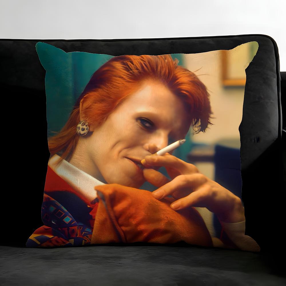 D-David Bowiee Singer Cushion Cover Pillowcase Ultra Soft Skin Friendly Fabric Cloud Like Comfort & Concealed Zipper