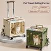 Transparente Faltbare Leichte Rechteckige Kunststoffbox Haustier-Trolley Kinderwagen-Tasche für Hunde Katzen Tragbar Große Kapazität Reise