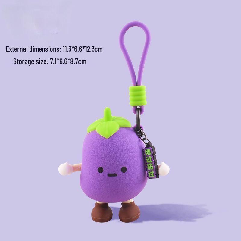 Cute Silicone Vegetable Coin Purse: Shiitake Mushroom & Potato Design for Earphone and Key Storage