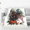 Final Fantasy VII Collage Home Final Fantasy 7 Game Blanket Fleece Throw Blanket for Home Bedroom Office Throws Bedspread Quilt