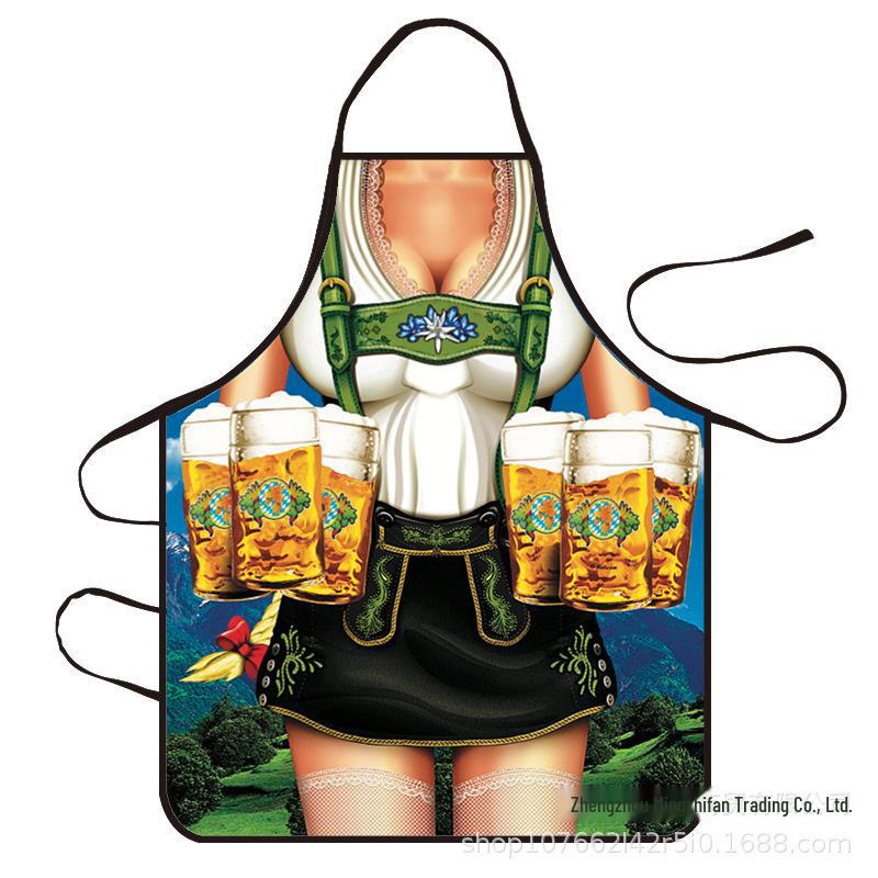 Delantal impermeable de dibujos animados: Diseño divertido y creativo de hombre musculoso