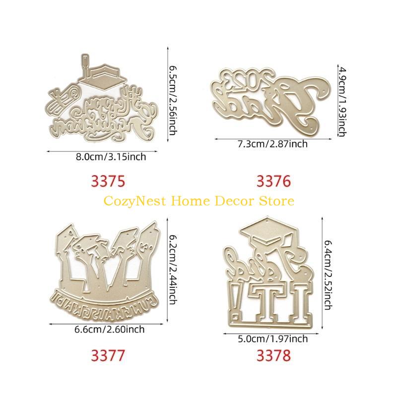 92MF Graduation Metal Cutting Dies Stencils for DIY Scrapbooking Decorative Embossing Paper Cards Template Decor Die Cuts
