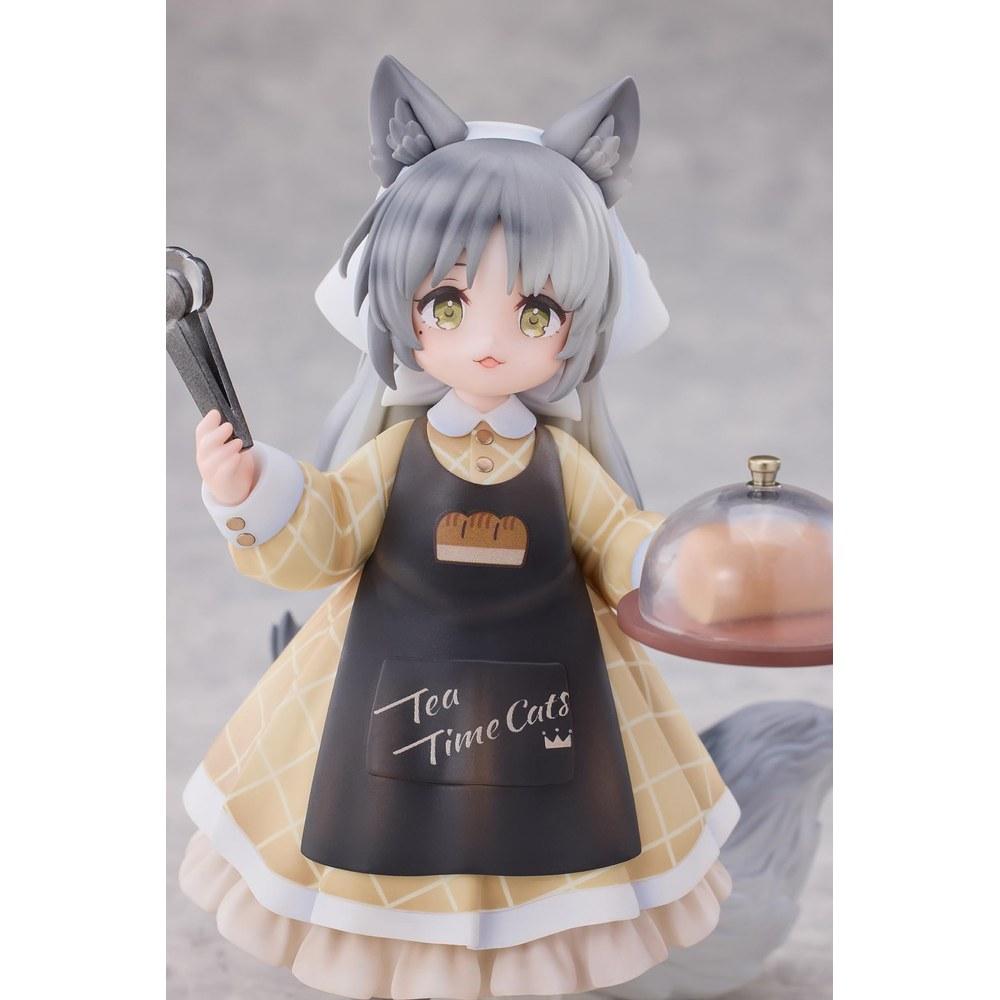 RIBOSE DLC Series Tea Time Cats Scene Nyantown Bakery Clerk and Customer Set Complete Figure Non-Scale ABS PVC Painted
