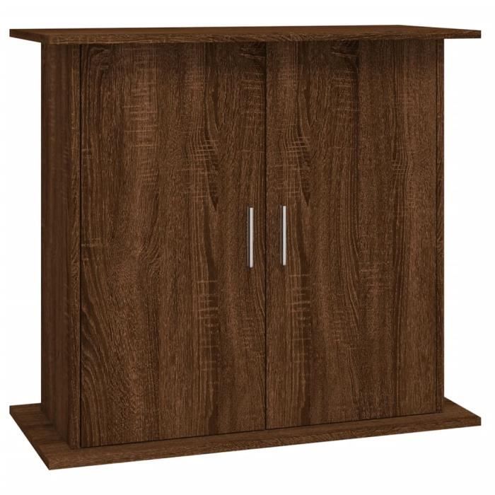 VidaXL Support pour aquarium chêne marron 81x36x73cm bois d'ingénierie 833606