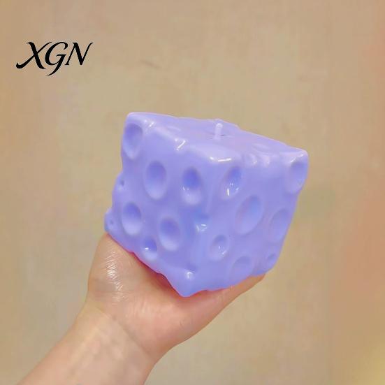 Cheese Sensory Tools Blueberry Squeeze Toy, Stress Relief Block Slow Soft Toy Rising Cube Pinch for Home Office Focus Aid Fidget
