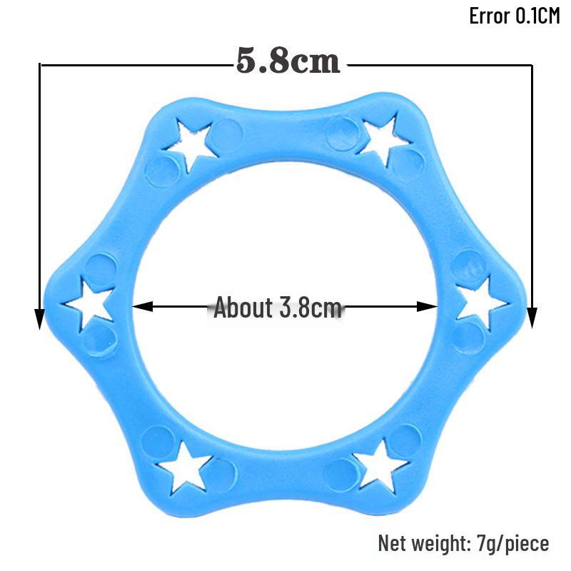 Hexagonal Shockproof Wireless Microphone Ring - Anti-roll, Anti-drop, Anti-slip KTV Soft Rubber Cover