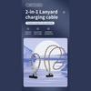 Modny smycz na telefon 2 w 1 Kabel do transmisji danych Przewód do ładowania PD60W Typ C 1,2 m Typ crossbody/30 cm Typ na nadgarstek