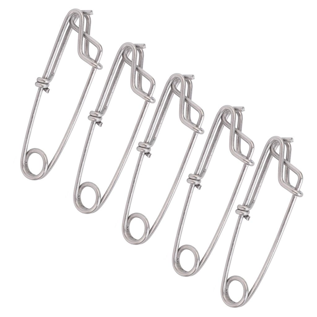 5pcs/set Longline Snap Clip Corrosion Resistance Float Line Tuna Clip for Ocean Fishing3.5x125mm