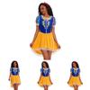 Elegant Halloween Snehvide Kjole Cosplay Kostume Til Voksne Med Tilbehør