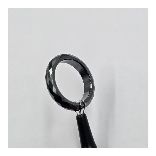 Black Moissanite Band Ring Wedding Jewelry