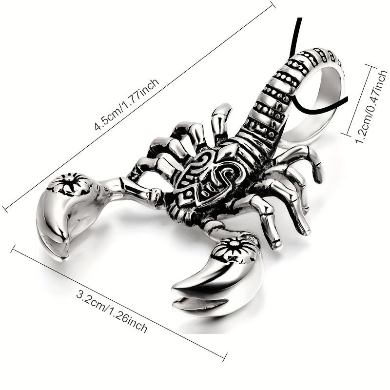 Scorpion King Pendant Necklace Men's Necklace New Fashion Metal Sliding Pendant Accessories Party Zircon
