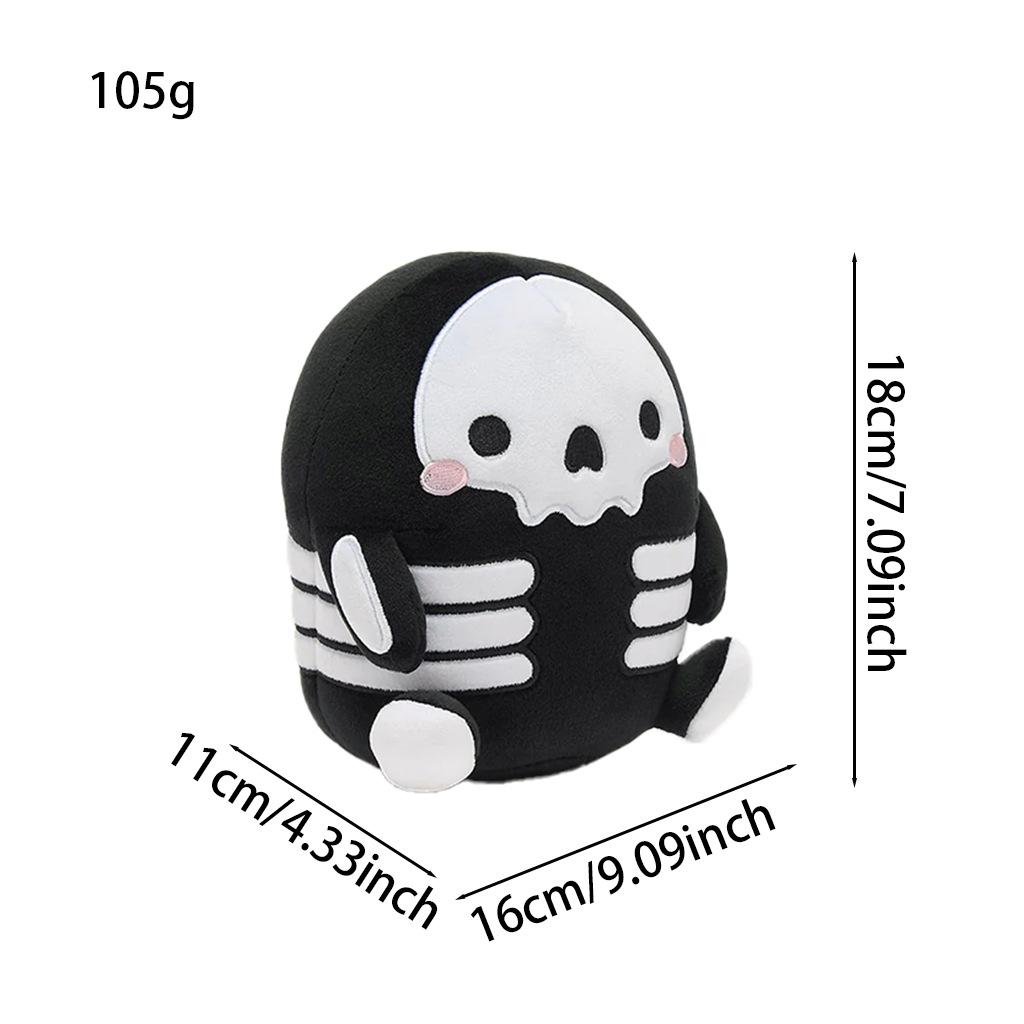 Kreepy Kuties Bony Plush Toy Cute Skeleton Ghost Stuffed Doll Soft Horror Character Plushie Halloween Decor Ornament Birthday Gift For Fans Collection