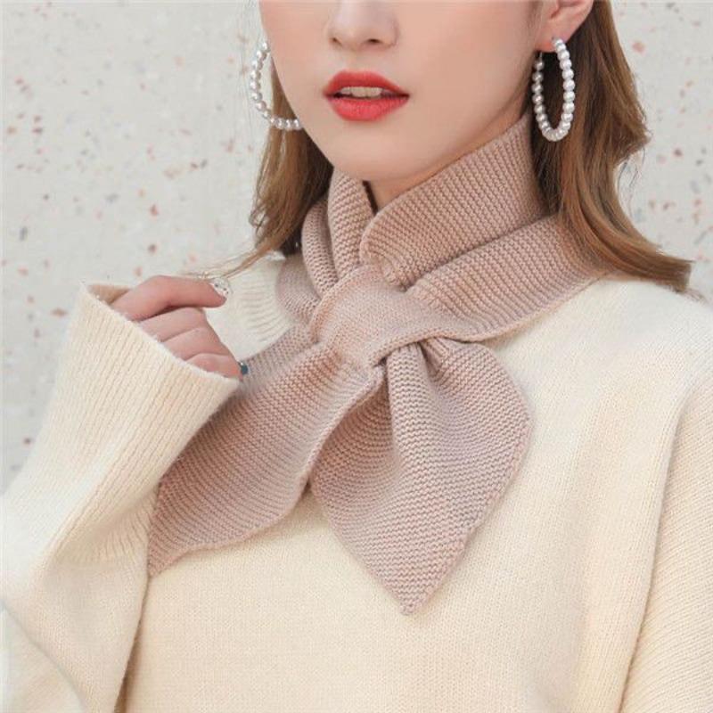 Frauen Casual Kreuz Warm Halten Riemen Schal Damen Herbst Winter Schal Weichen Hals Schal Mädchen Gestrickte Schal