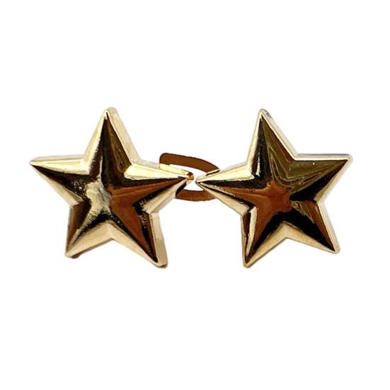 

Брюки Юбка Пряжка Ремень Дизайн Без Отверстий Узор Звезды Талия Кнопка Регулируемая Посадка Металлическая Застежка Ремня 40mm золотистый