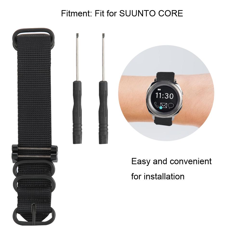 Uhrenarmband Nylon Dornschließe Outdoor Uhrenbandteil passend für SUUNTO CORE