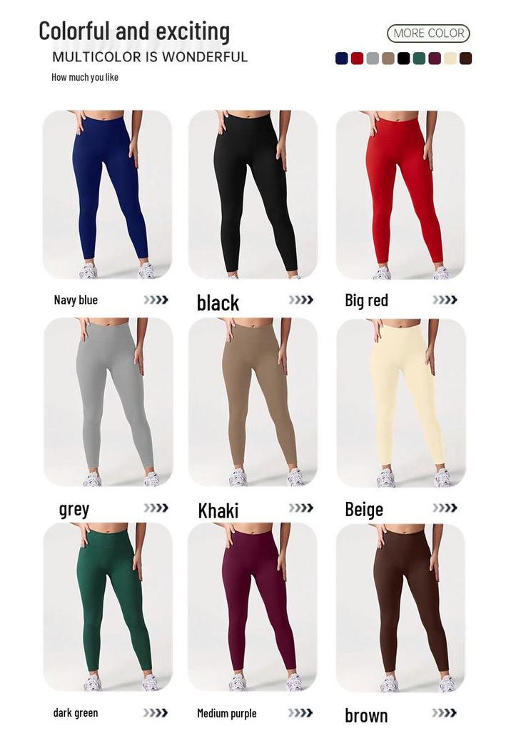 Pantaloni da Yoga Senza Cuciture a Vita Alta da Donna - Leggings Fitness con Controllo Pancia e Sollevamento Glutei