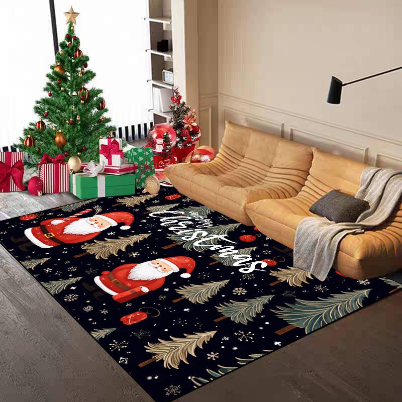 Carpet for Living Room European Classical Blue Flower Carpet Non-slip Bedroom Large Area Floor Mat Washable Cloakroom Lounge Rug