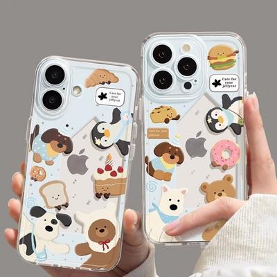 Passend für Apple 16 Handyhülle 15plus, Transparent 14 Silikon 13mini Schutzhülle 12promax