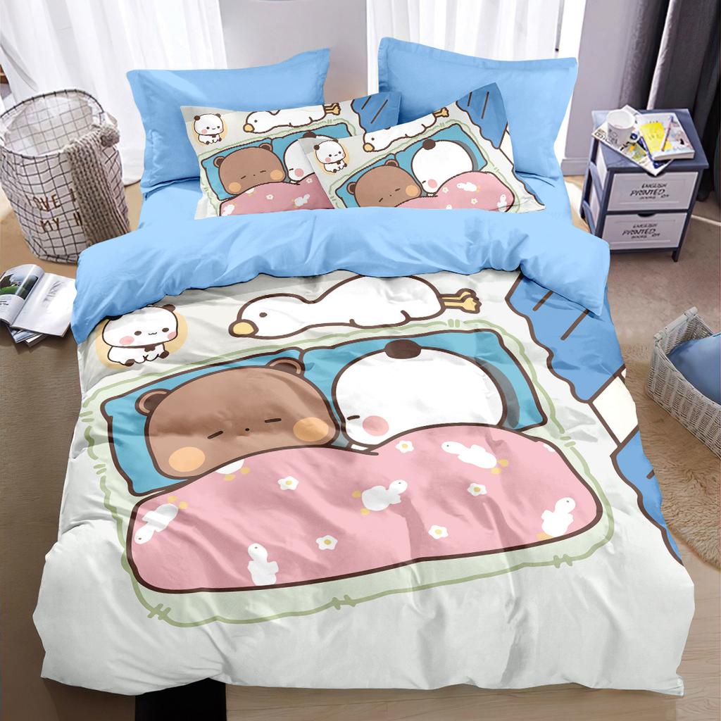 Bubu and Dudu Bedding Set for Adult Kids Adult,Cute Bubu Dudu Duvet Cover Set with Pillowcases 50x75cm Multiple sizes