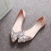 Fashion Slip-on Shoes for Women Diamond Black Stripper With Heel Woman Flats Sale Vacation High Quality Fashion Korean Style Offer 39