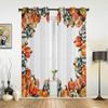 Thanksgiving Pumpaoljemålning Gardiner för Sovrum Vardagsrum Fönstergardiner Behandlingar Persienner Kök Heminredning Draperier