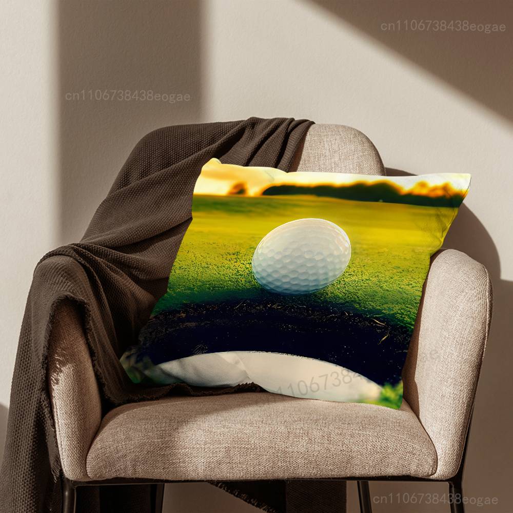 Sport Golf Ball Pillow Case Living Room Sofa Cushion Cover Suitable For Home Bedroom Decoration And Protector