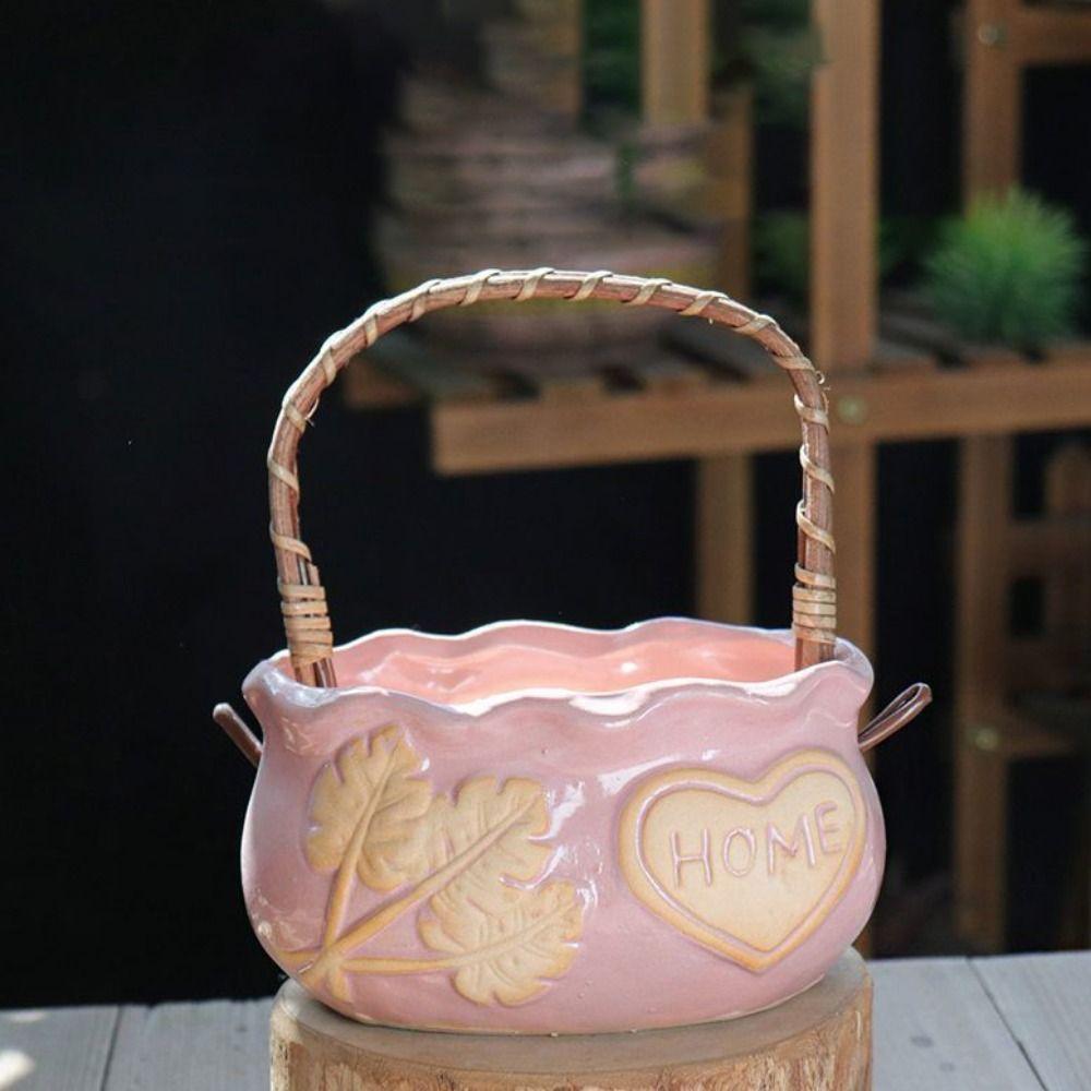 Decorative Ceramic Succulent Planter Corrosion-resistant Nordic Flowerpot Ornament  Desktop