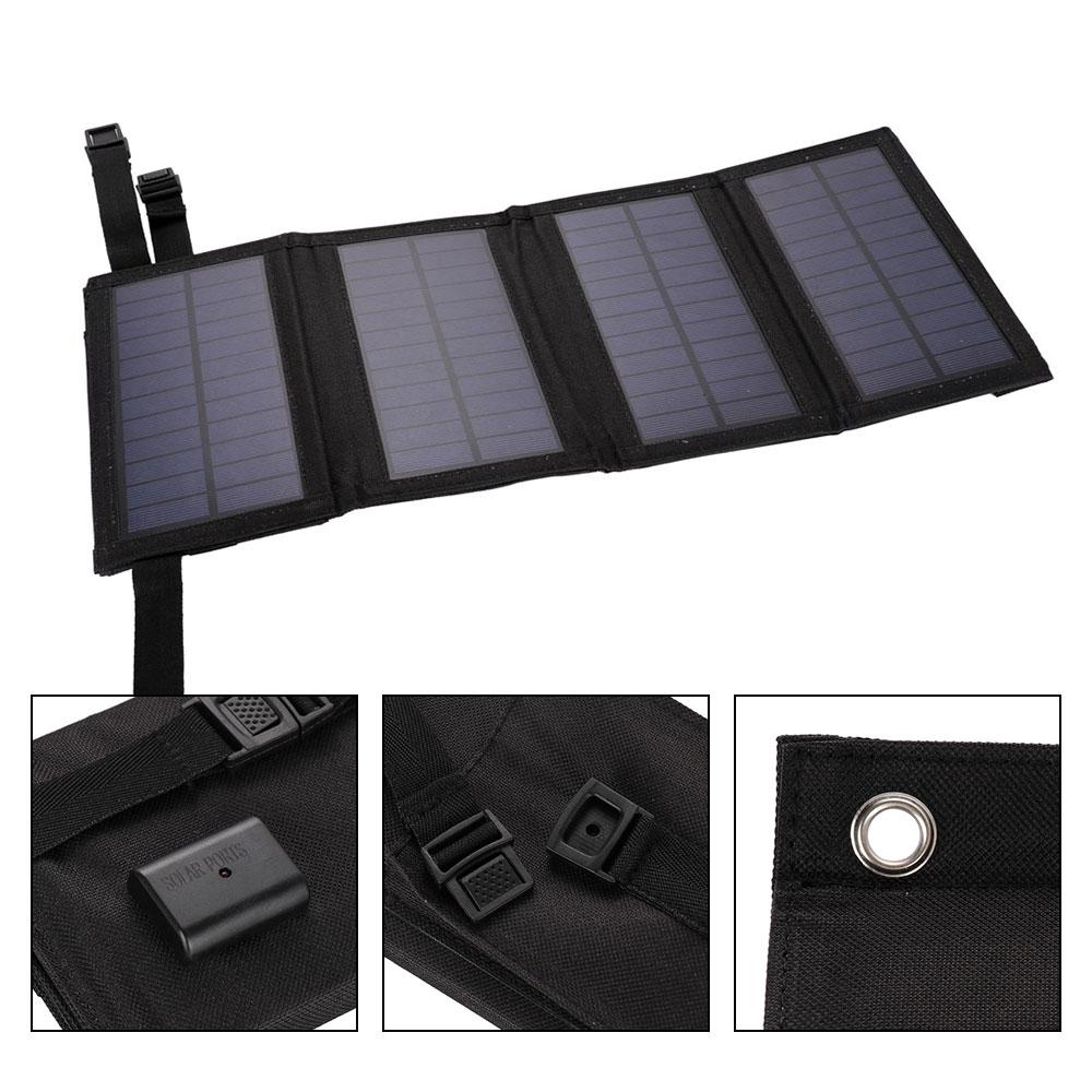20W Monocrystalline Solar Panel Foldable Charger Waterproof for Phone Outdoor Camping