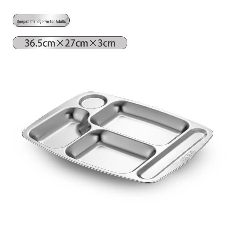 Dewei Chi 304 Stainless Steel Divided Canteen Meal Plate