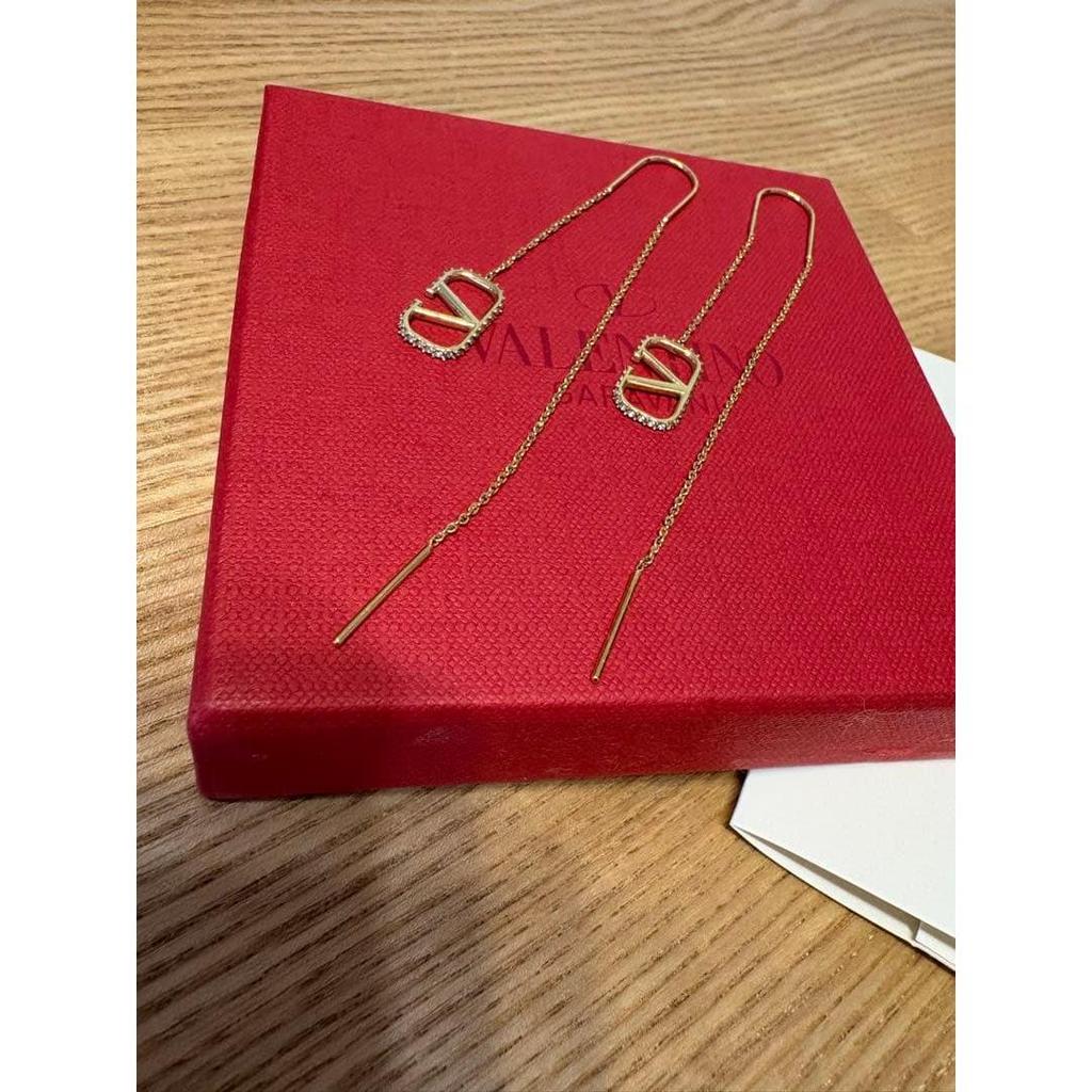 Used VALENTINO gold chain earrings