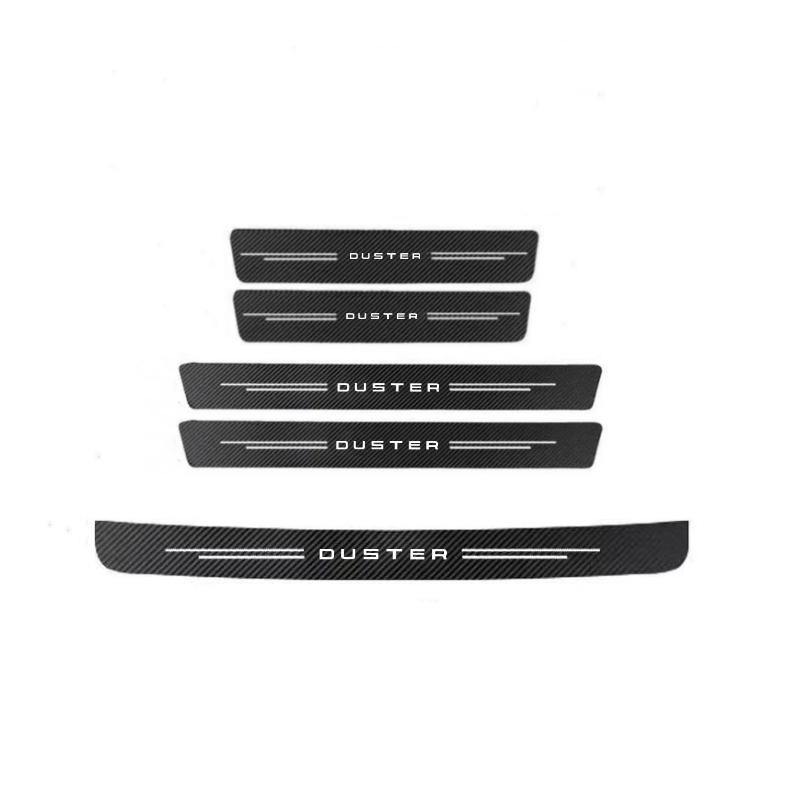 60X7CM Carbon Fiber Car Door Threshold Protective Sticker For Renault Duster 2013- 2014 2015 2017 2018