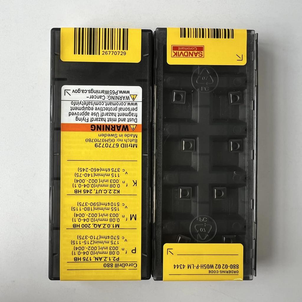 Original Sandvik / 880-0202W05H-P-LM 4344 /CNC lathe carbide blade tool 10 Pcs