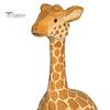 Cute Giraffe Decor for Nursery Wooden Figurine, Cartoon Ornament, Minimalist Animal Hand Painted Crafts Statue, Hand-Painted Desk Shelf Kids