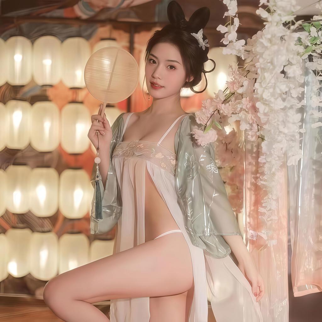 Hanfu Cute Sexy Lotus High Exposed Exposed Sexy Adult Erotic Cosplay Adult Goods [Sanmaru] Women's Costume, Lingerie, Extreme, Perverted, Erotic,