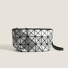 The Same Style of Japanese Geometric Splicing Diamond Folding Women's Bag New Style  One Shoulder Oblique Cross Chain Small Square Bag Handbag
