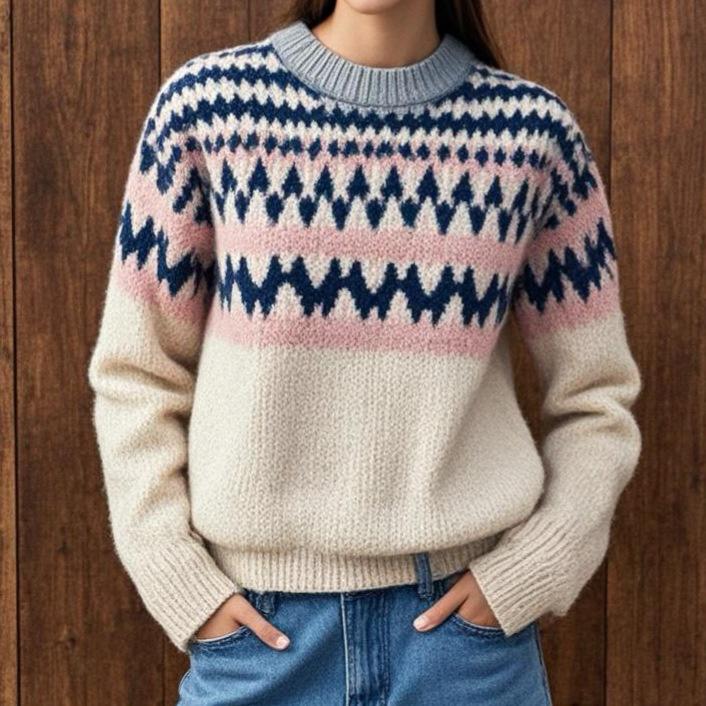 Maglione da Donna in Lavorazione Grossa Jacquard Acrilico Stile Europeo e Americano - Bestseller Autunno/Inverno