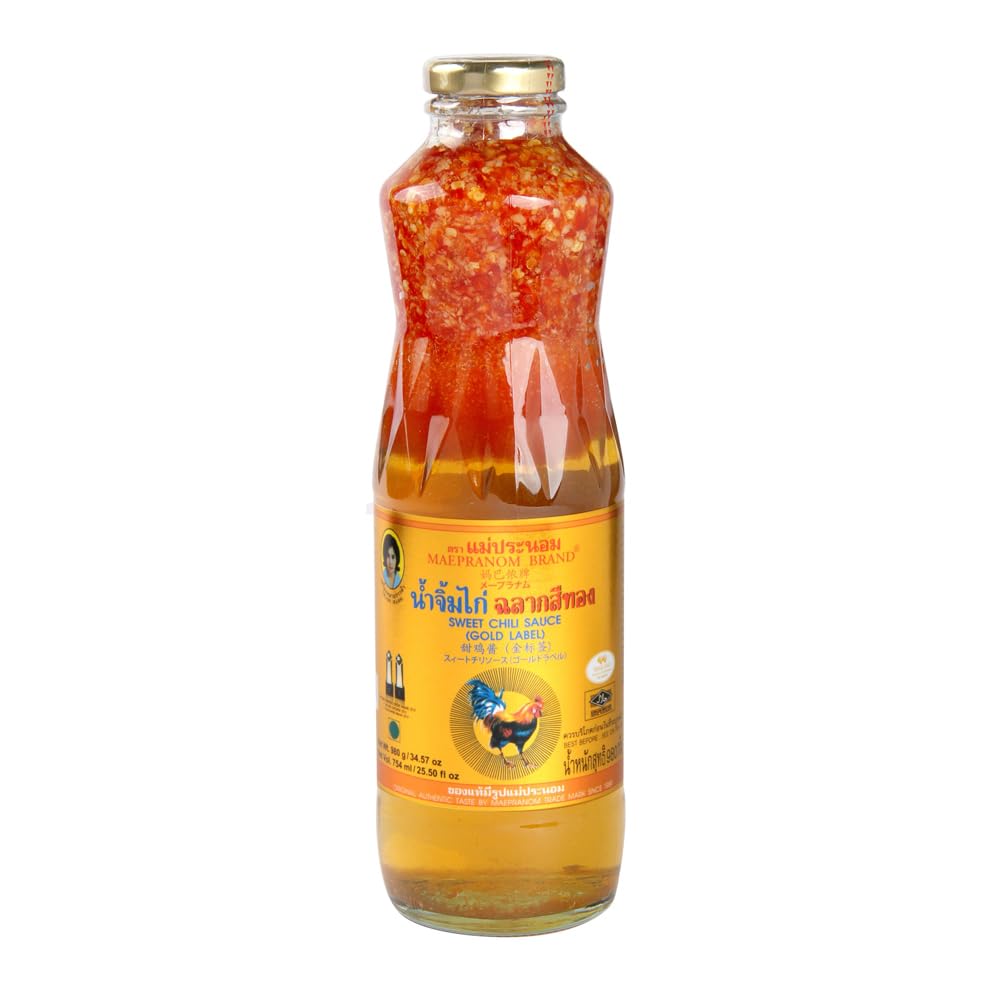 

Maepranoms Sweet Chili Sauce, Gold Label, 34.57 oz, 980 Grams Original Authentic Thai Taste (From Thailand)