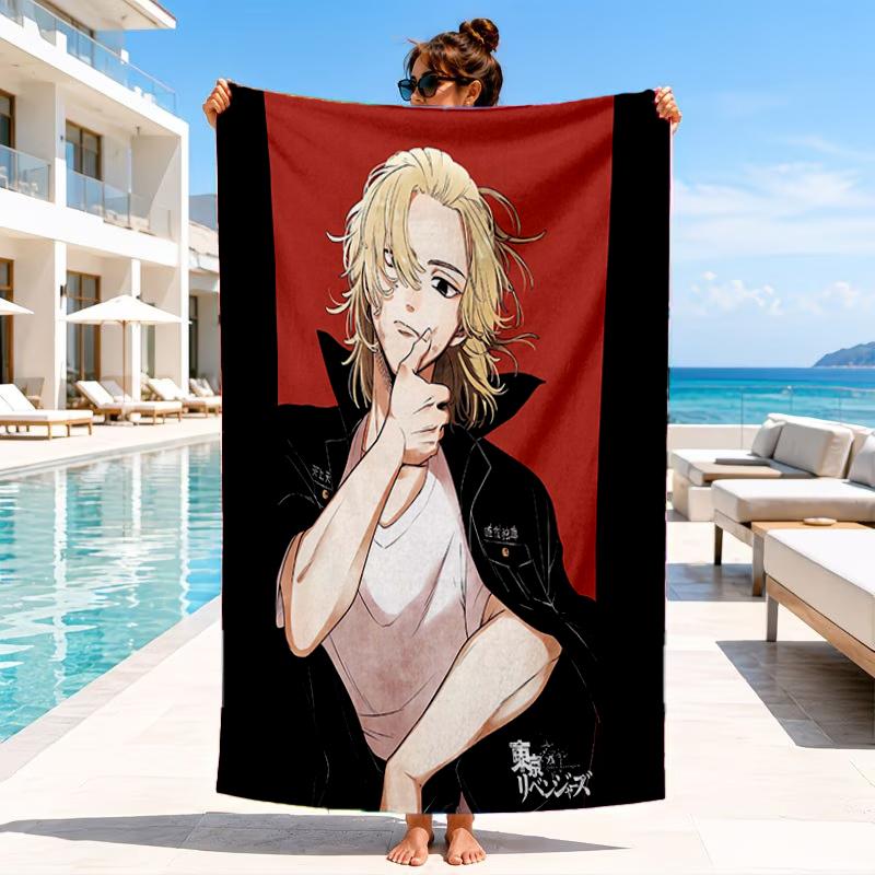 Tokyo Anime Beach Towel, Microfiber Beach Towel, Perfect For Pool, Beach, Travel, Home Decor Beach Party Fan Gifts